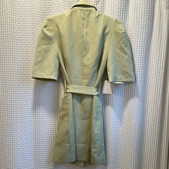 NWT yllw the label RANDY PUFF-SLEEVE BLAZER DRESS — PEA GREEN - Picture 12 of 12